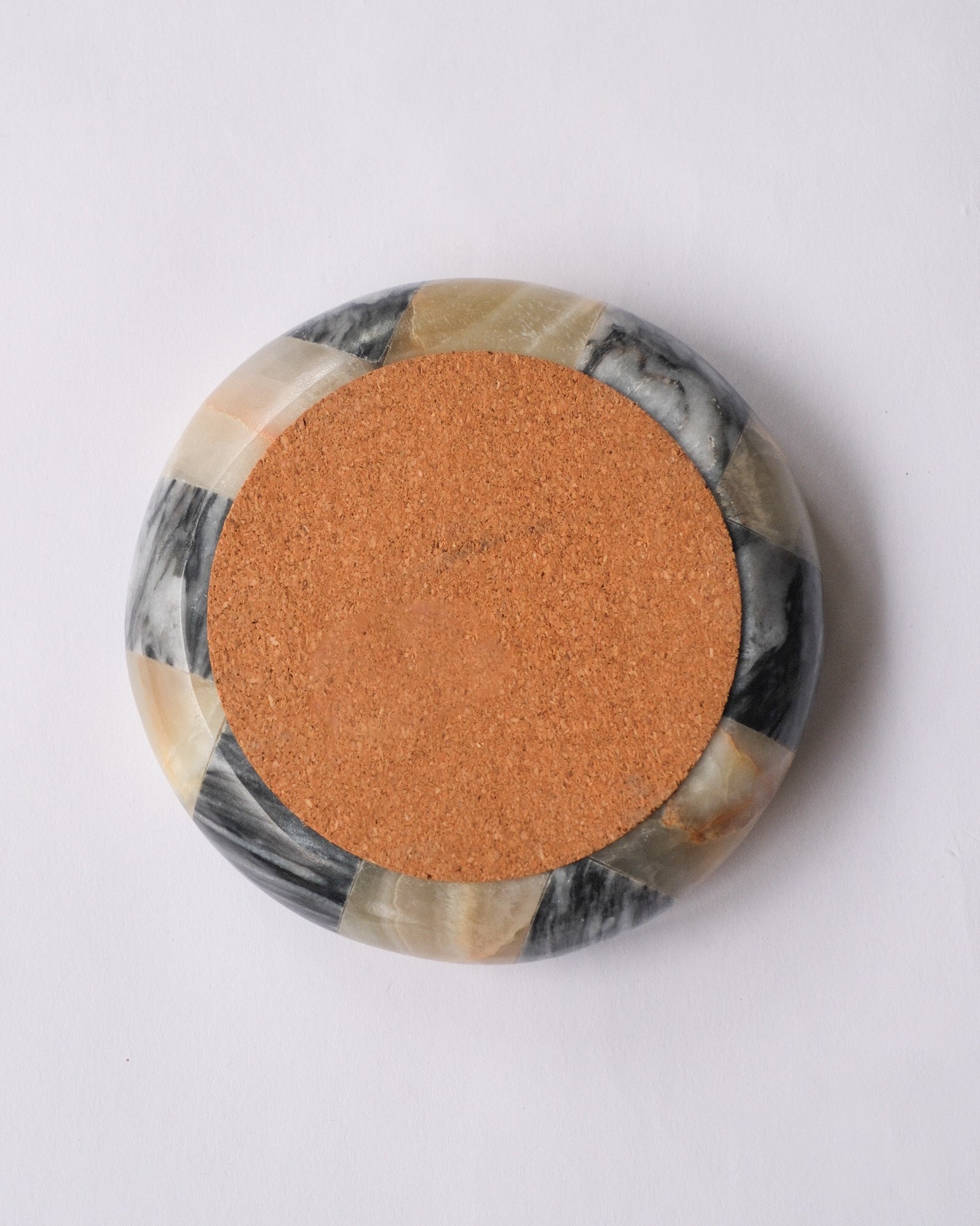 Checker stone ash tray