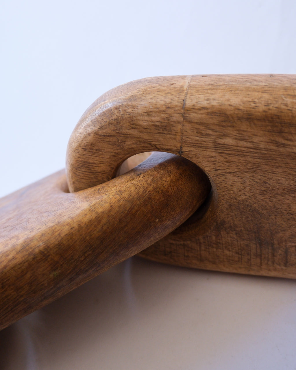 Wooden chain sculpture