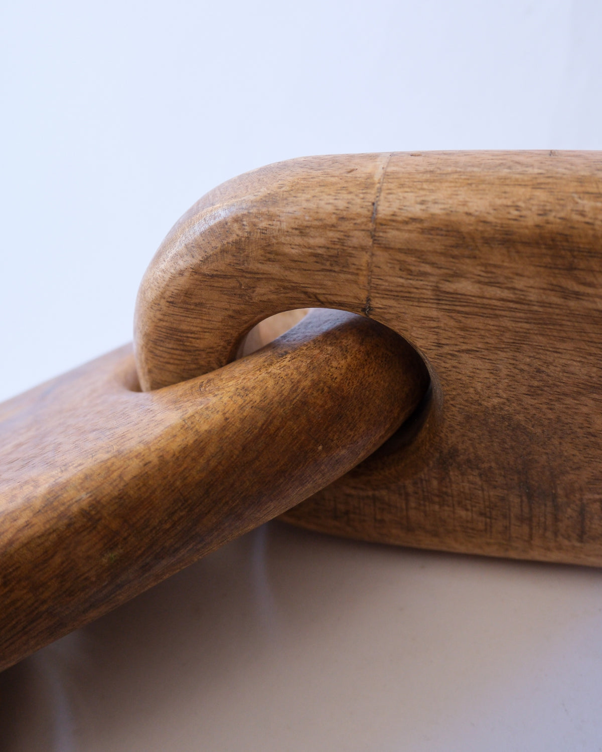 Wooden chain sculpture