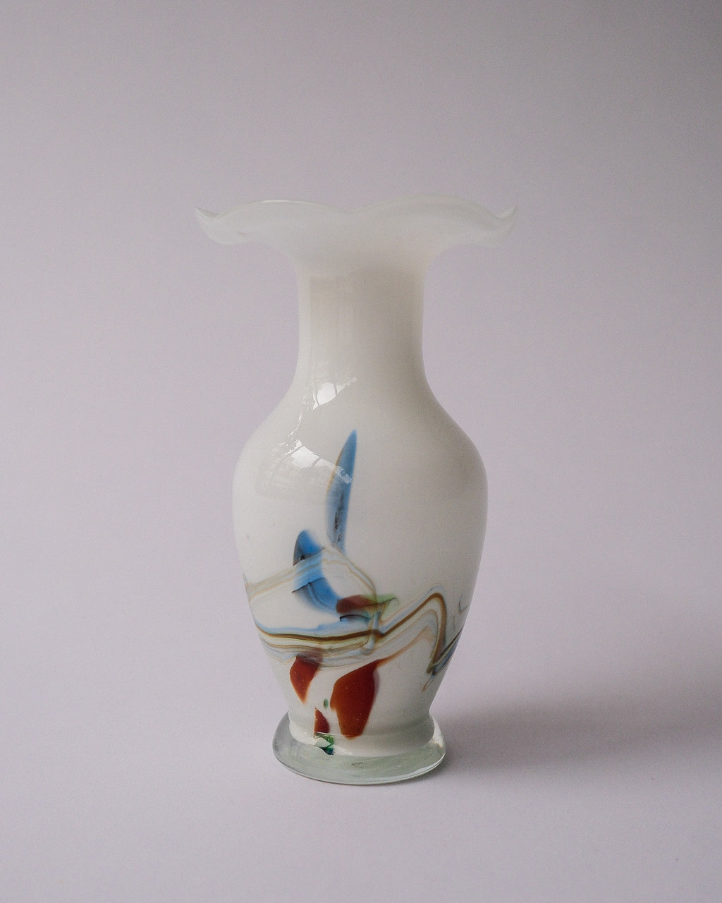 mini art glass vase