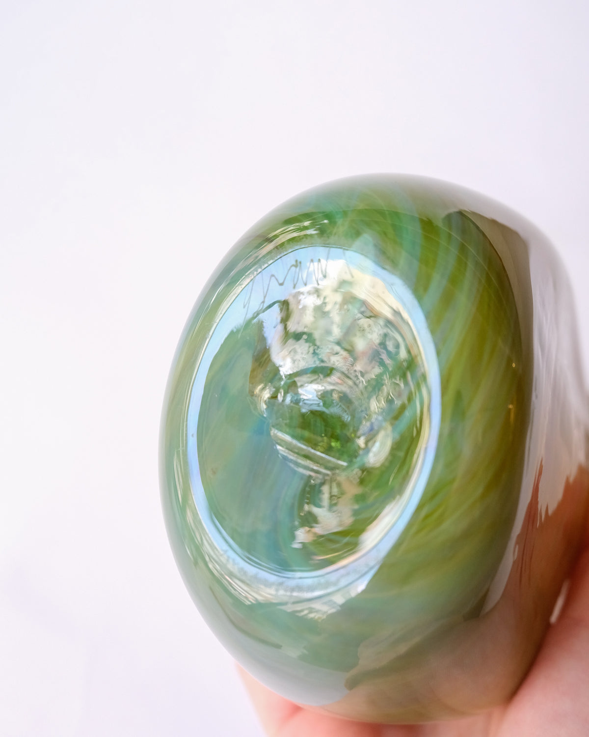 Vintage marble glass vase