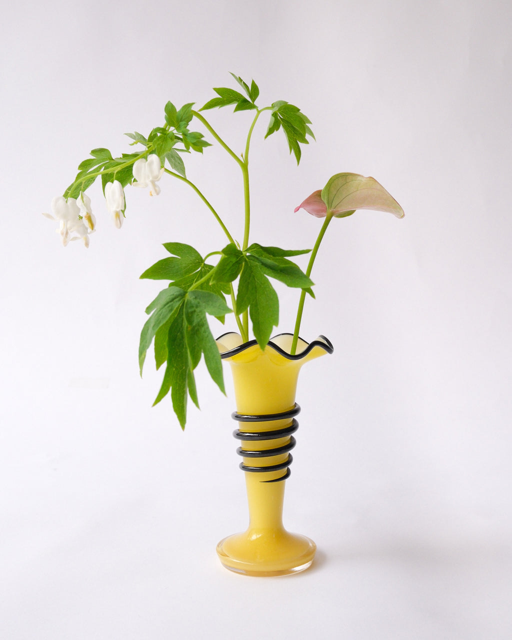 Spiral glass vase