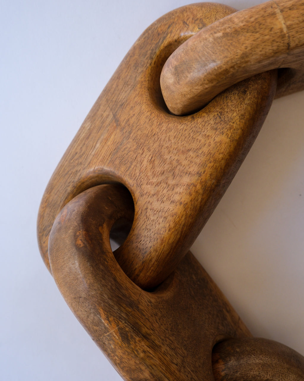 Wooden chain sculpture