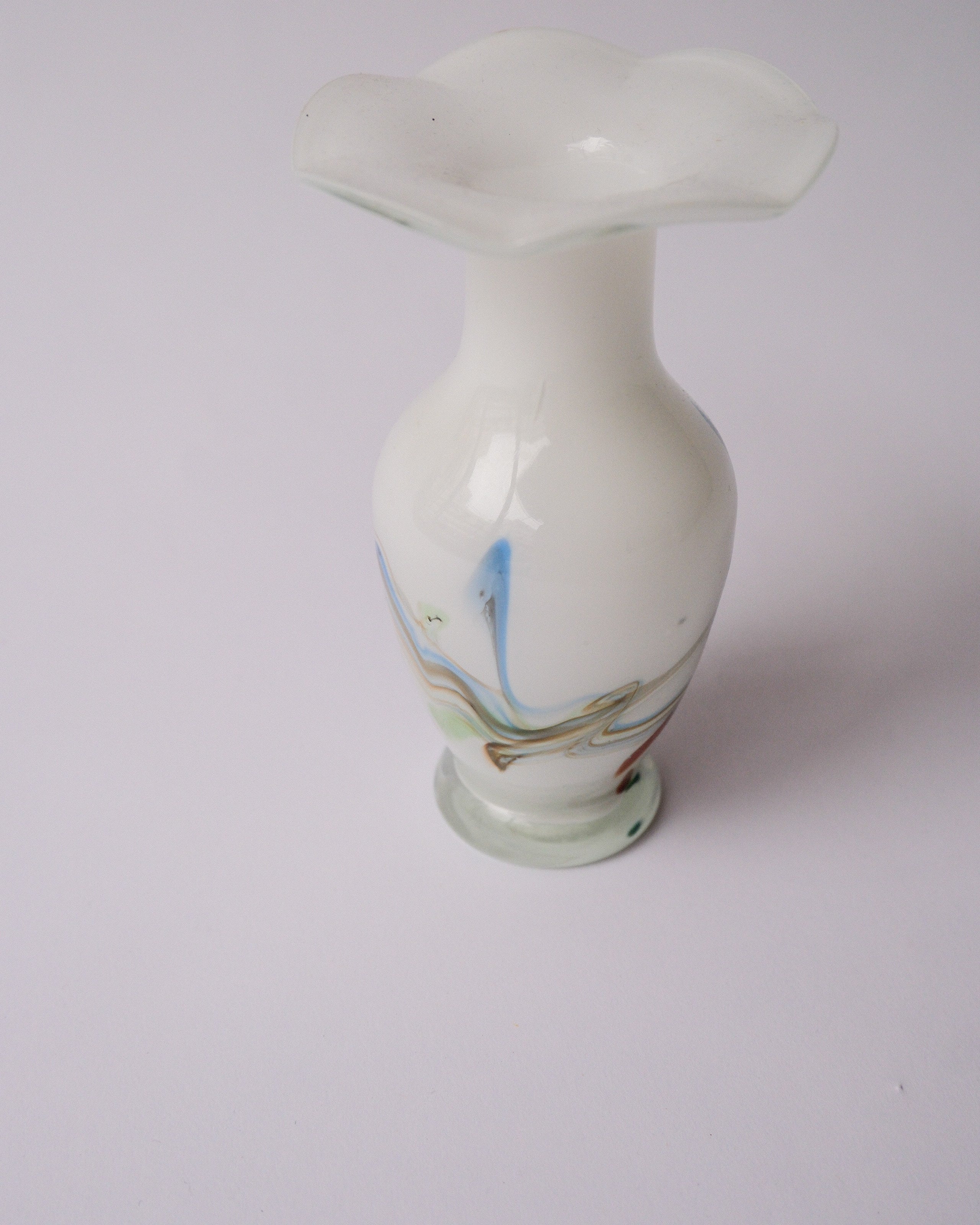 mini art glass vase