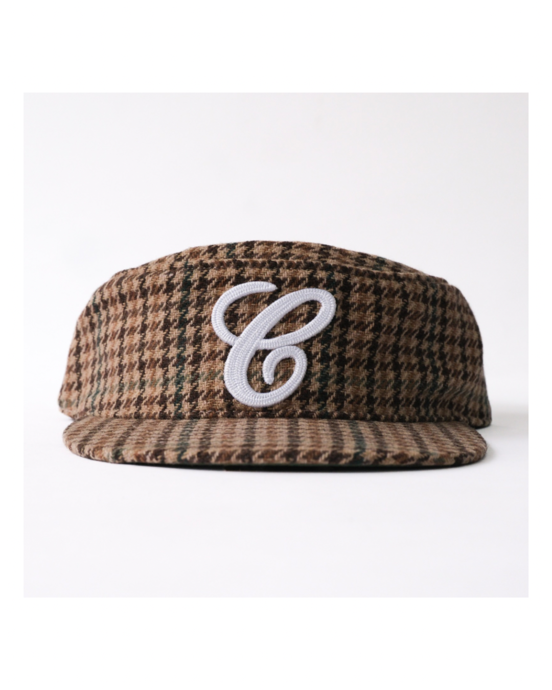 6cRAyon Houndstooth Flat Top Casual Baseball Cap