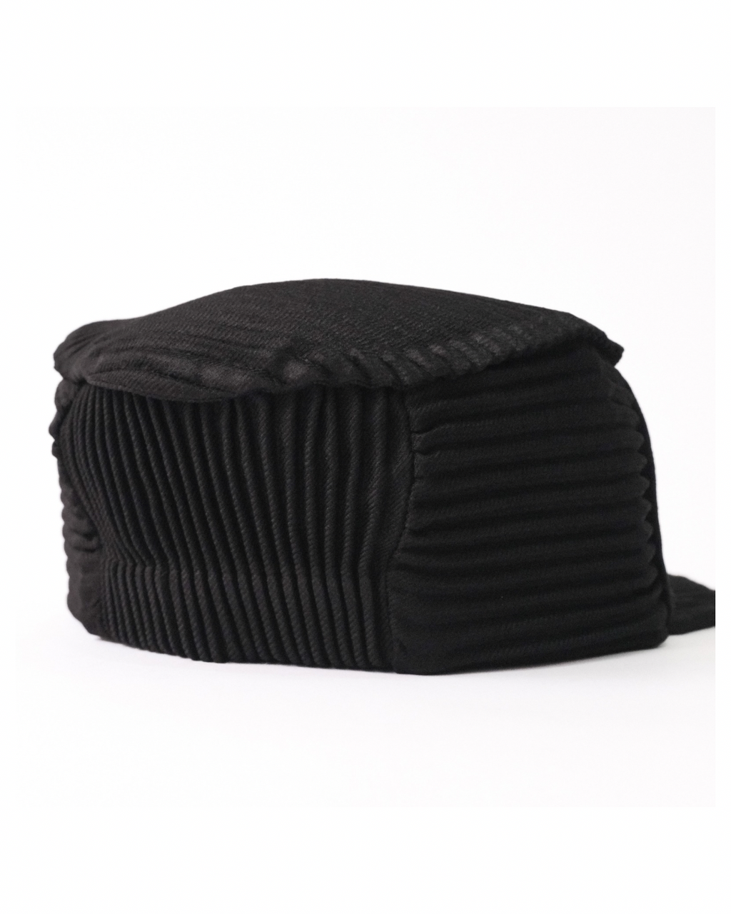 6cRAyon Pleated Flat Top Stretch Baseball Cap