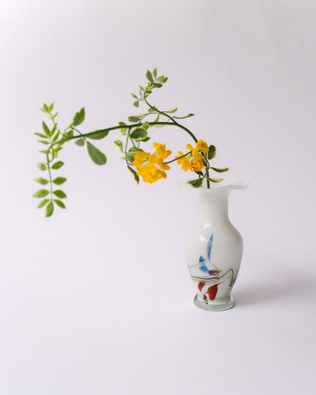 mini art glass vase