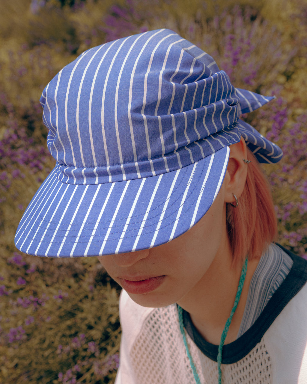 Sowhat Bandanna Cap Blue Stripe