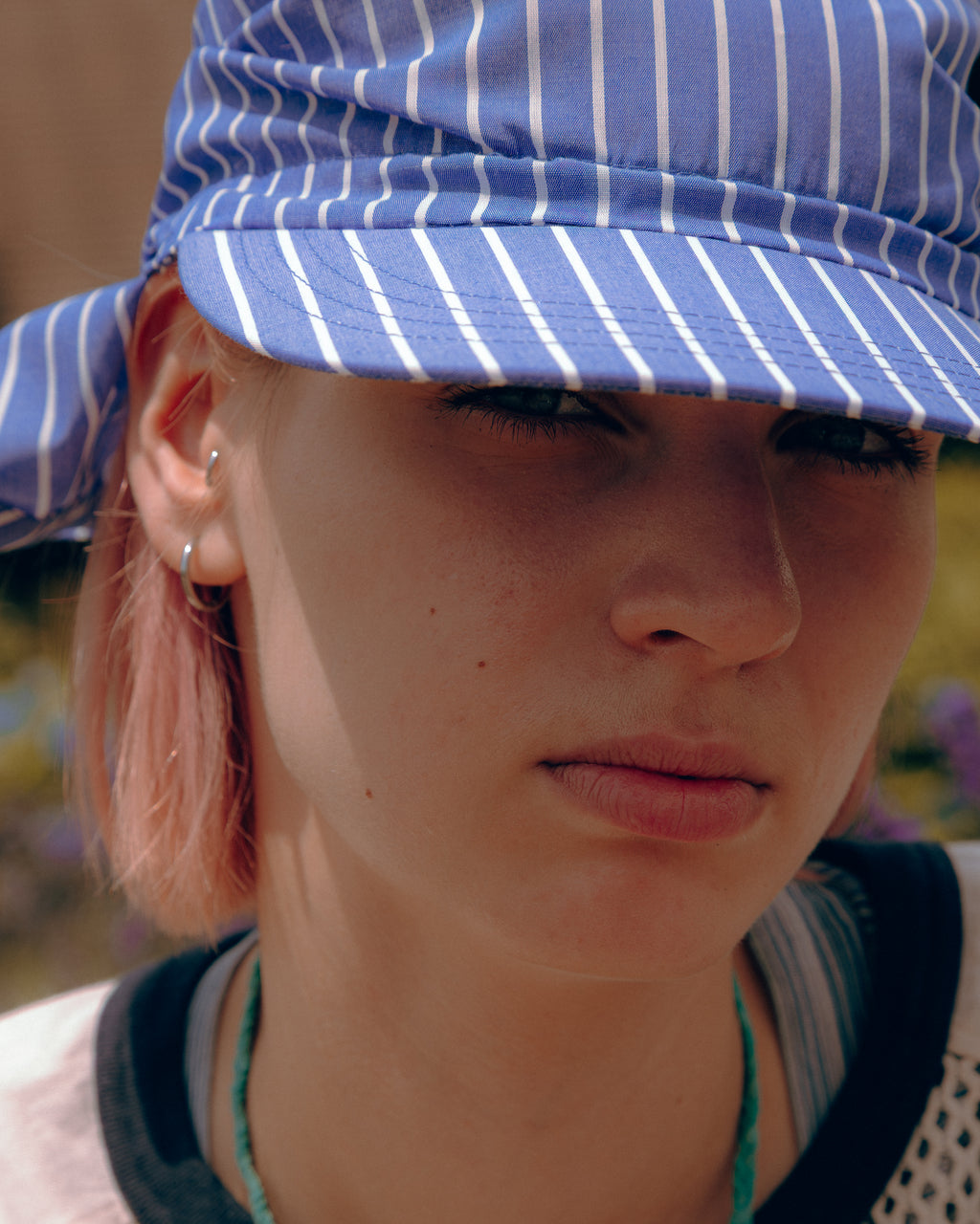 Sowhat Bandanna Cap Blue Stripe
