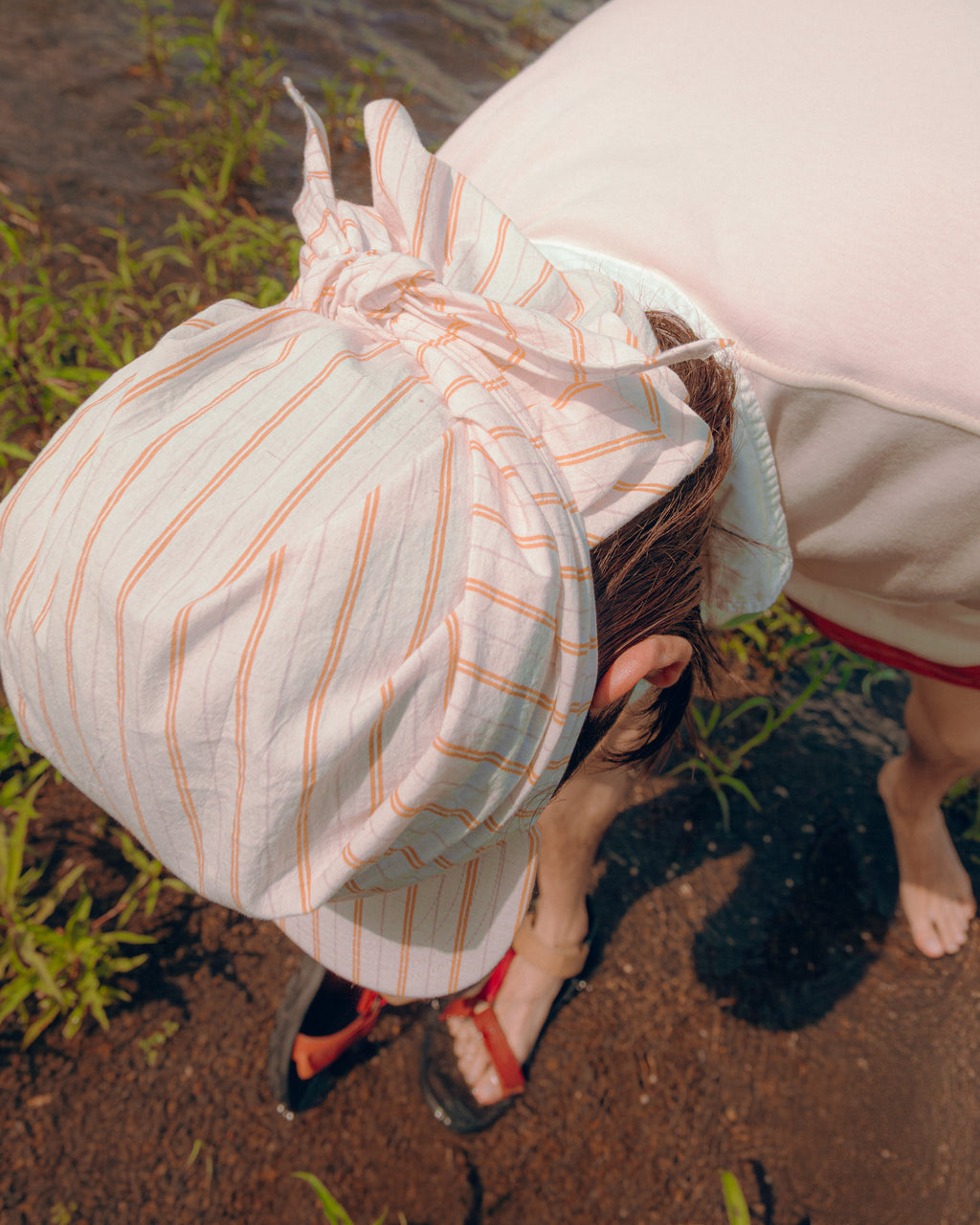 Sowhat Bandanna Cap Yellow Stripe