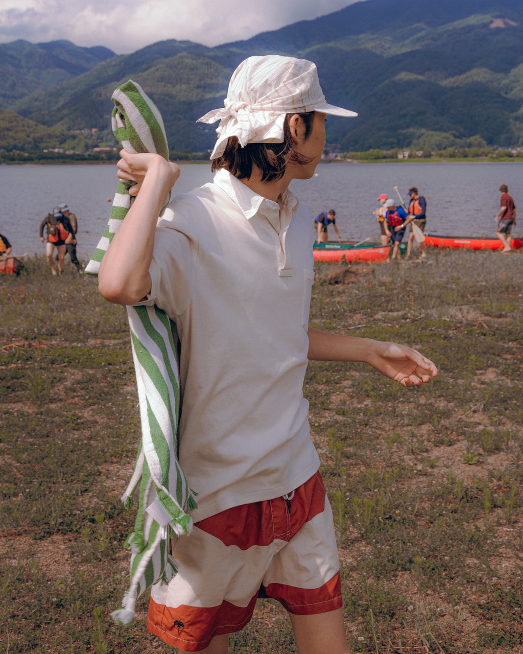 Sowhat Bandanna Cap Yellow Stripe
