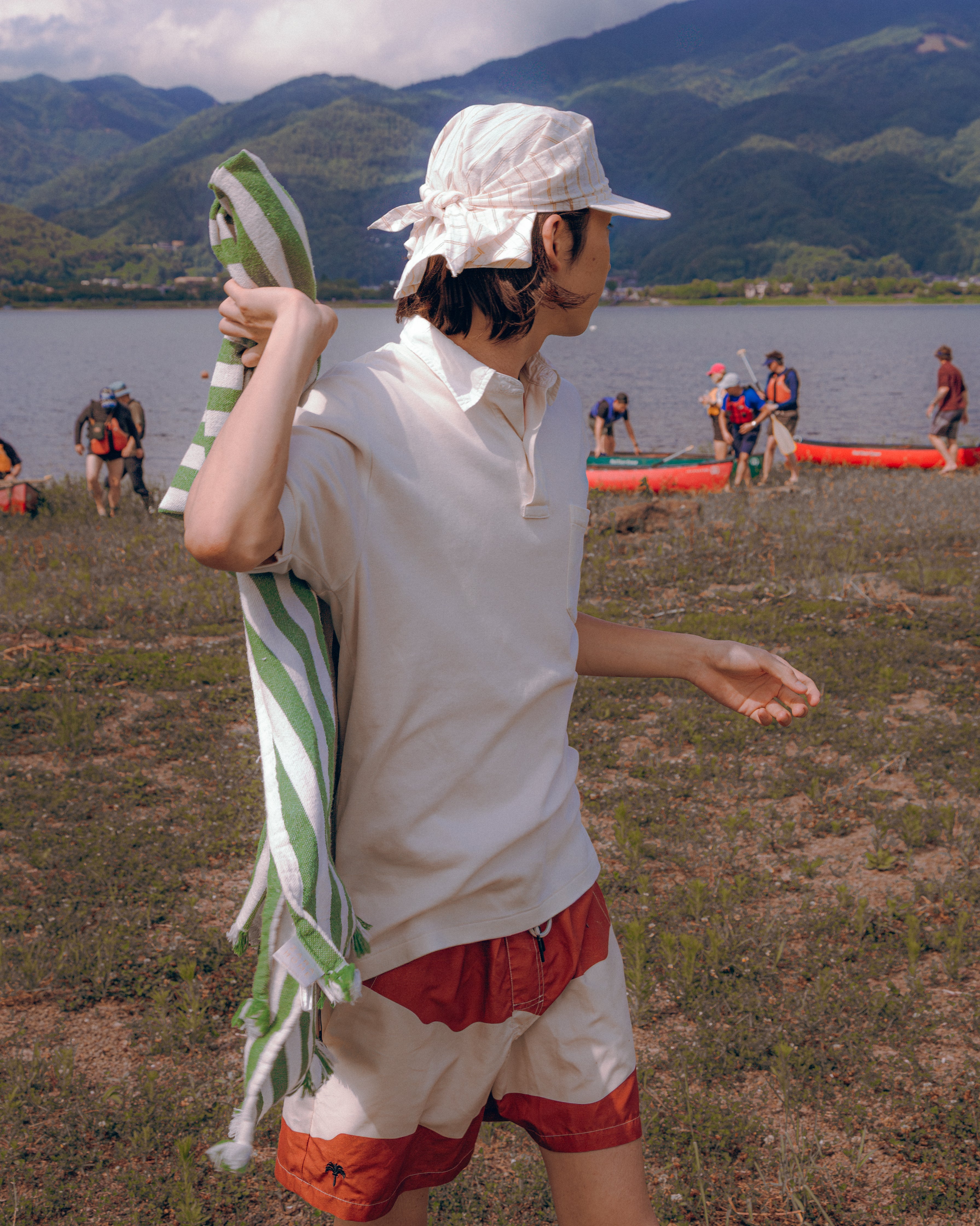 Sowhat Bandanna Cap Yellow Stripe